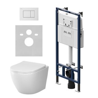 Унитаз с инсталляцией AM.PM Like IS100201.801900 белый